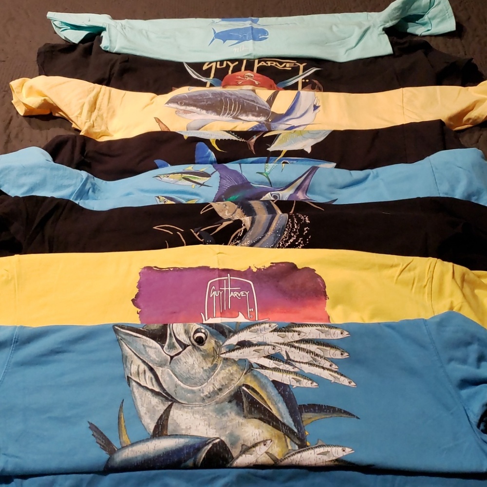 Mens lot of 8 Guy Harvey Shirts 2xl